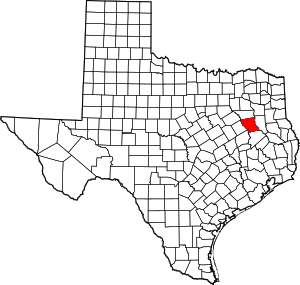 Anderson County location in Texas.