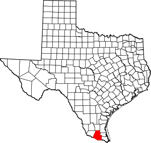 Hidalgo County location in Texas.