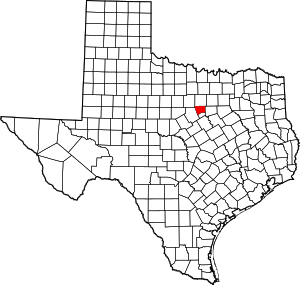 Hood County location in Texas.