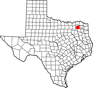 Hopkins County location in Texas.