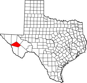 Jeff Davis County location in Texas.