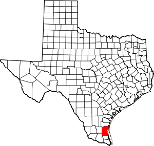 Kenedy County location in Texas.