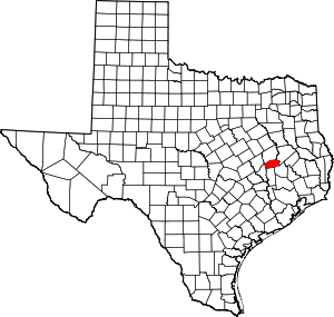 Madison County location in Texas.