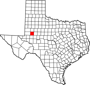 Martin County location in Texas.