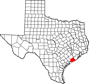 Matagorda County location in Texas.