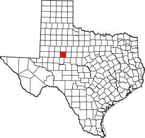 Mitchell County location in Texas.