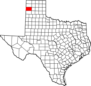 Oldham County location in Texas.