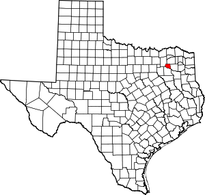 Rains County location in Texas.
