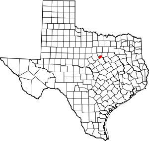 Somervell County location in Texas.