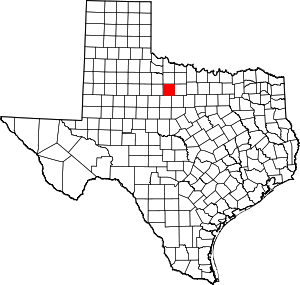 Throckmorton County location in Texas.
