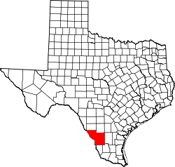 Webb County location in Texas.