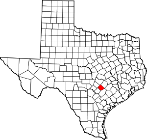 Caldwell County location in Texas.