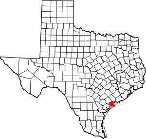 Calhoun County location in Texas.