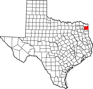 Cass County location in Texas.