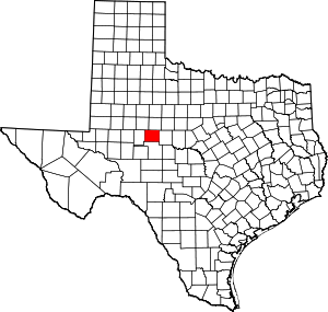 Coke County location in Texas.