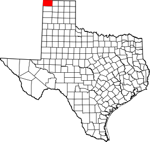 Dallam County location in Texas.