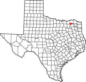 Delta County location in Texas.