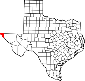 El Paso County location in Texas.