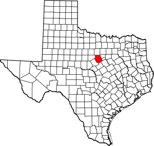 Erath County location in Texas.