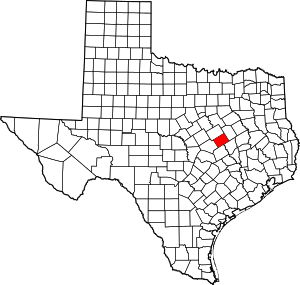 Falls County location in Texas.