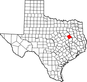 Freestone County location in Texas.