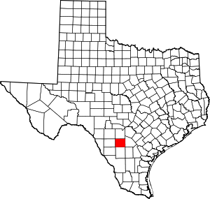 Frio County location in Texas.