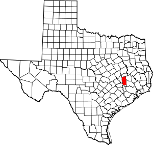Grimes County location in Texas.